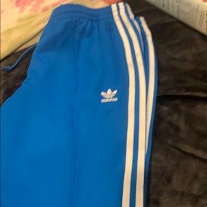 Blue adidas pants